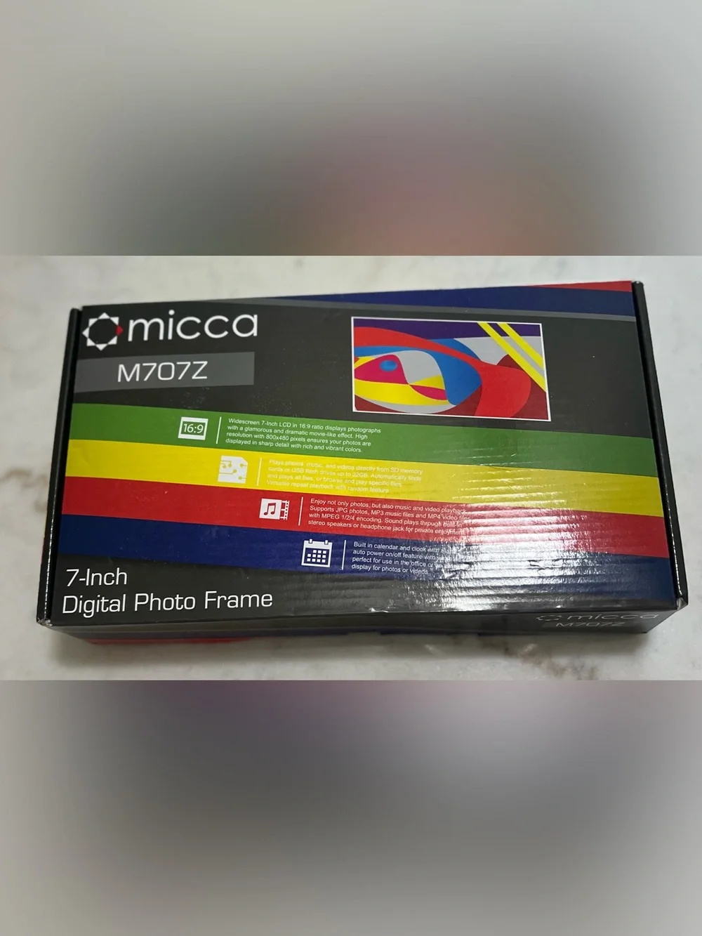 Micca M707Z 7-inch Digital Photo Frame 16:9 Widescreen LCD Display 800x480 NIB